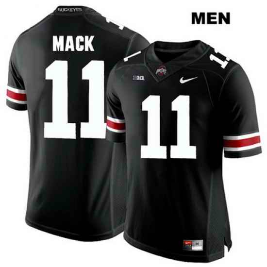 Austin Mack Stitched Ohio State Buckeyes Authentic White Font Mens  11 Nike Black College Football Jersey Jersey